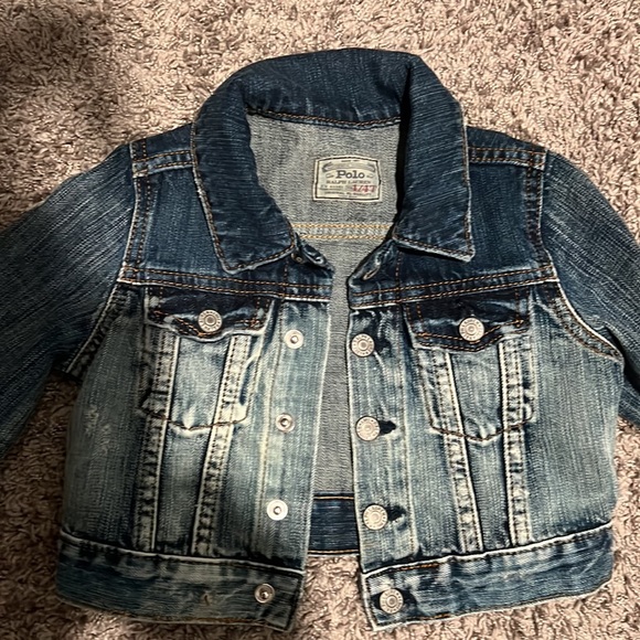 Ralph Lauren Girls Cropped Denim Jacket. NWOT. Size 4/4T - Picture 3 of 5